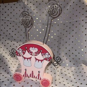 Pink and White Crown Photo Holder